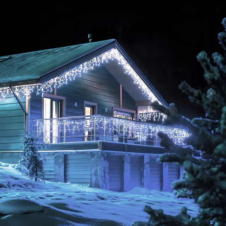 LAMPKI SOPLE ZEWNĘTRZNE CHOINKOWE 500 LED ŚWIATEŁKA ŚWIĄTECZNE +FLASH 22.5M