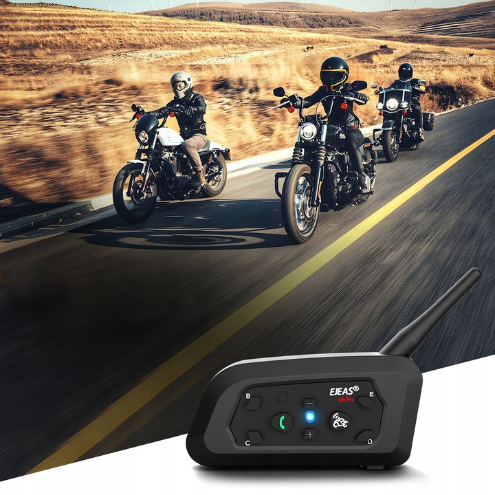 INTERKOM INTERCOM MOTOCYKLOWY EJEAS V6 PRO+ NOWA WERSJA 2024 1200M