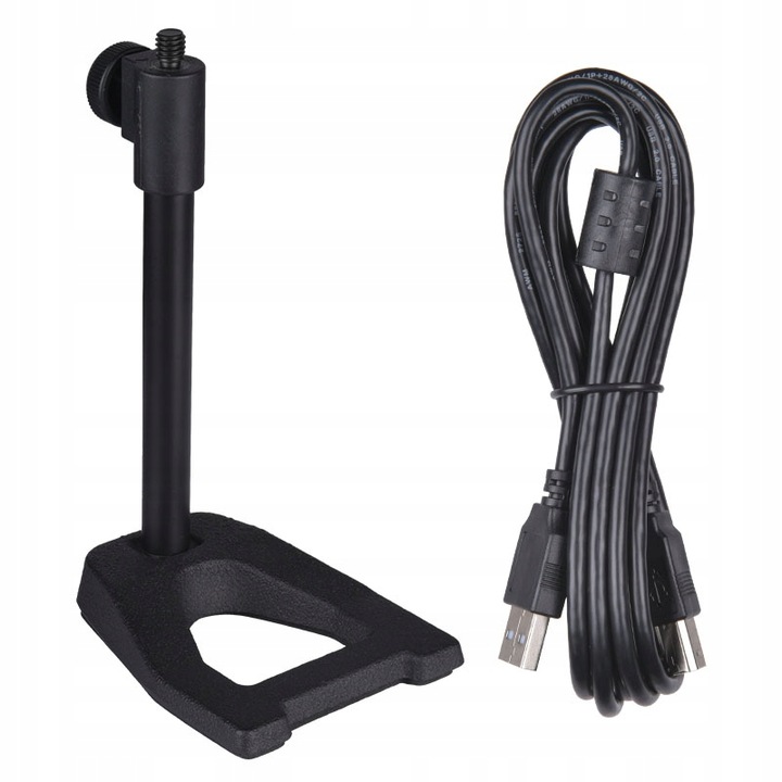 MIKROFON POJEMNOŚCIOWY USB + STATYW UCHWYT POP FILTR KOSZ DNA PODCAST 700