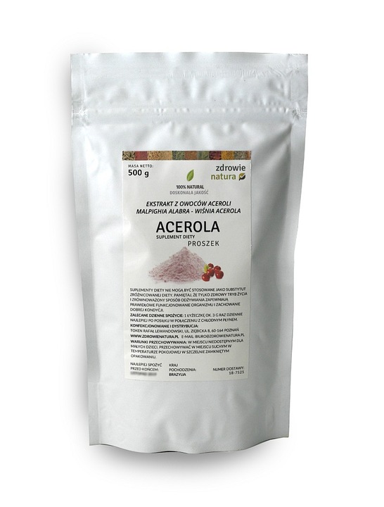 ACEROLA Naturalna Witamina C Proszek 500g