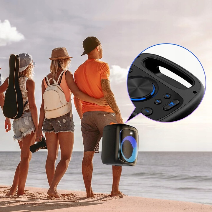 DEFENDER PartyBox Duży Głośnik Bluetooth Przenośny Bezprzewodowy 50W TWS