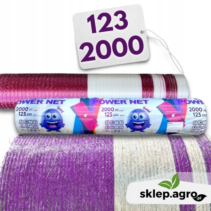 Siatka do bel POWER NET Beluś 123x2000m do słomy, siana, kiszonki