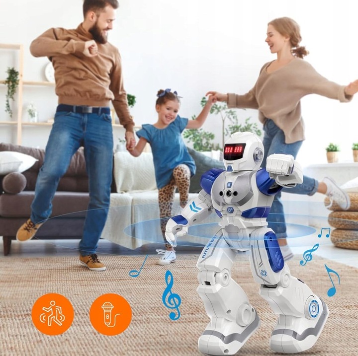 INTELIGENTNY ROBOT RC CZUJNIK DO WCZESNEJ EDUKACJI DLA DZIECKA + PILOT