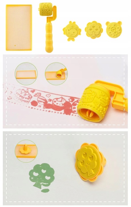 Akcesoria Do Maty Wodniej 3x Pisaki Wałek Pieczątki - Idealne Dla Dziecka