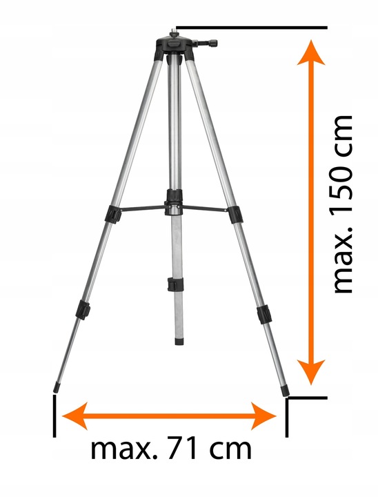 STATYW TRIPOD DO POZIOMICY NIWELATORA APARATU 1,5m