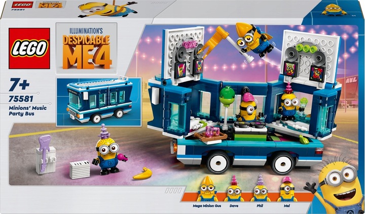 LEGO 75581 MINIONKI Imprezowy autobus Zestaw Klocki 7 lat na Prezent +Torba