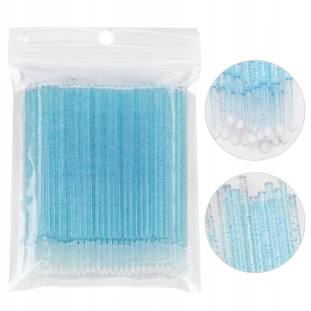 100x MIKRO APLIKATORY DO RZĘS BROKAT