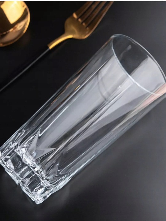 6x SZKLANKI WYSOKIE DO DRINKÓW NAPOJÓW WODY 330ML TRWAŁE ZESTAW SZKLANEK