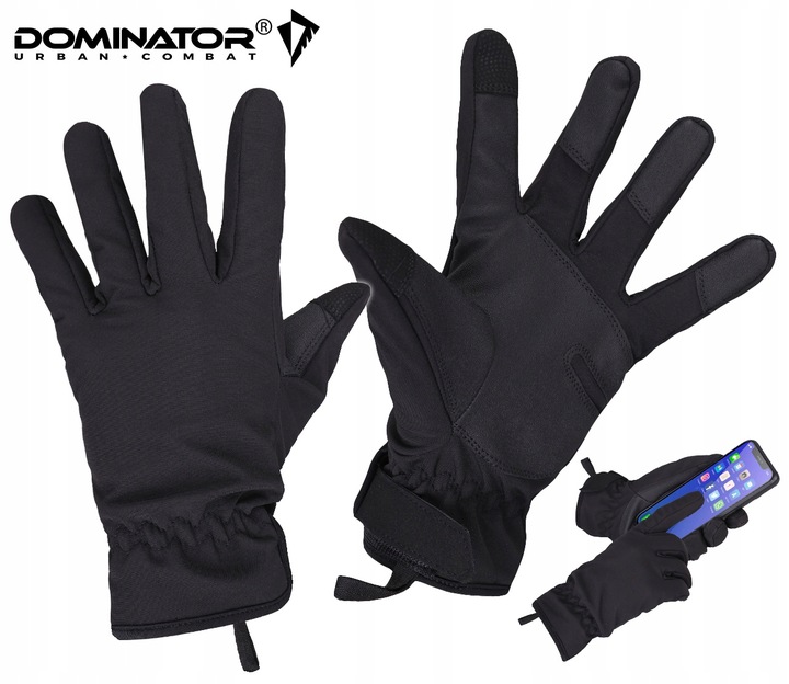 RĘKAWICE TAKTYCZNE SOFTSHELL DOMINATOR CZARNE XS