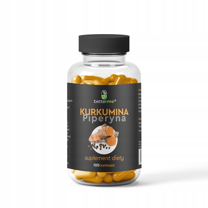 Kurkumina 95% i piperyna curcumin kurkuma 100 kaps