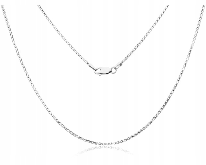 Łańcuszek Srebrny 925 Dla Kobiet Oryginalny Splot Pełny Srebro Rod 45 cm