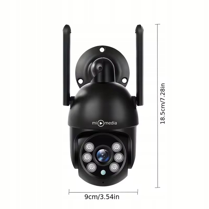 Kamera Zewnętrzna WiFi Obrotowa IP Do Monitoringu Domu Tuya 5MPx ZOOM 5Mp
