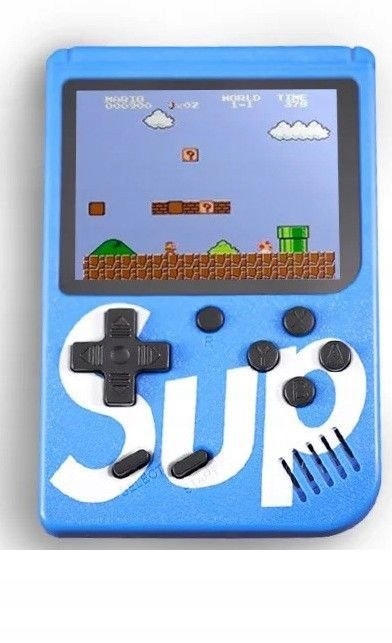 Mini konsola przenośna SUP 400 gier – niebieska (dla jednego gracza)