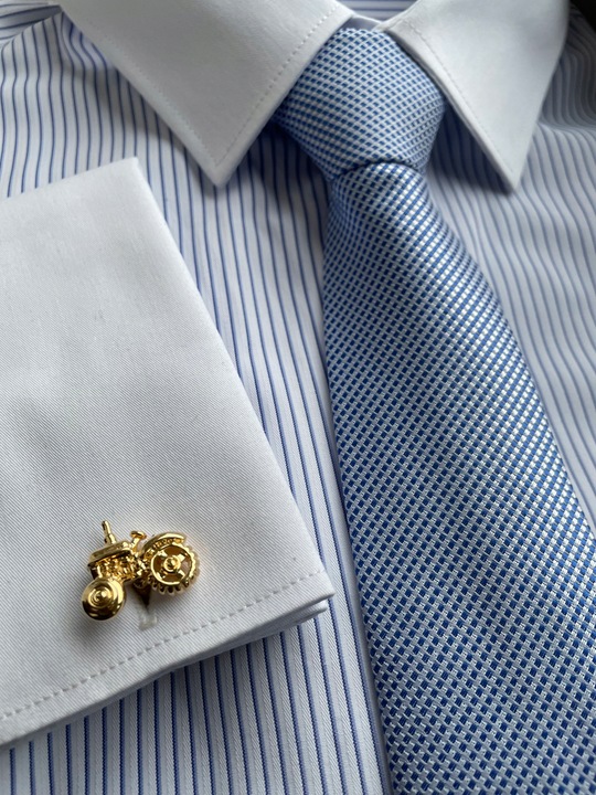 Spinki do mankietów EXC Srebrny Rower Pozłacany w Szkatułce Etui na Prezent