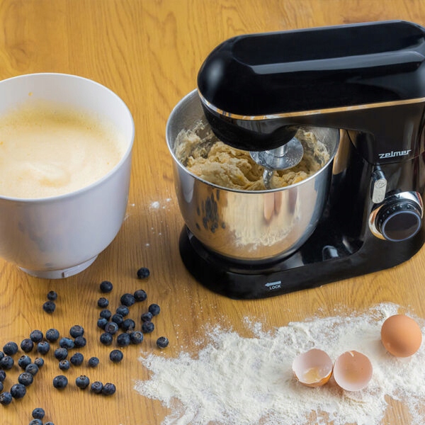 ROBOT KUCHENNY PLANETARNY ZELMER ZKR1300B CZARNY 1300W MISY 4,5/5L POKRYWA