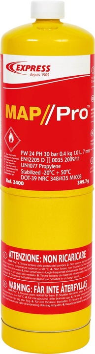 BUTLA Z GAZEM 400 g JEDNORAZOWA PROPYLEN XPRESS GAS DO LUTOWANIA EX2400