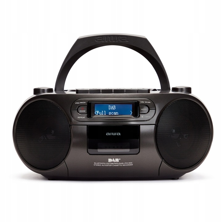 BOOMBOX RADIOODTWARZACZ BLUETOOTH DAB+ MAGNETOFON PILOT AIWA BBTC-660DAB/BK