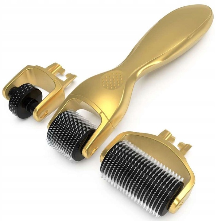 DERMA ROLLER WAŁEK MASAŻER DO MASAŻU CIAŁA TWARZY ROLOWANIA MEZOTERAPII 3x