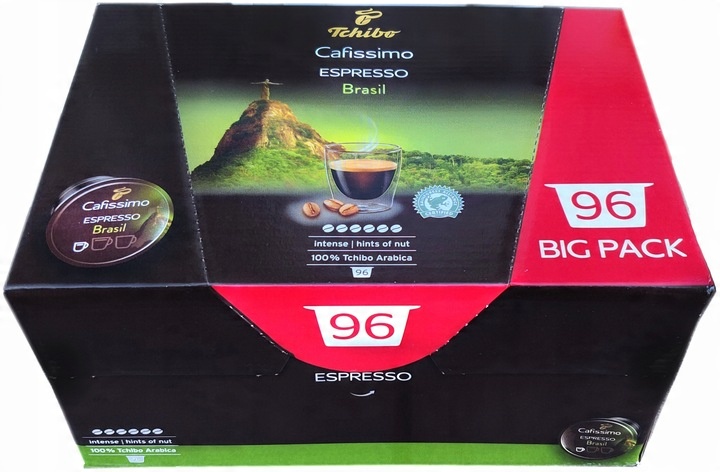 TCHIBO CAFISSIMO ESPRESSO BRASIL 96 sztuk BIG PACK