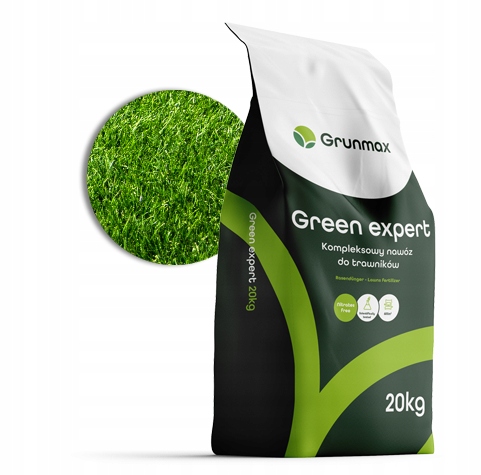 GRUNMAX - Green expert wiosenny nawóz do trawy, trawnika , PREMIUM 20kg