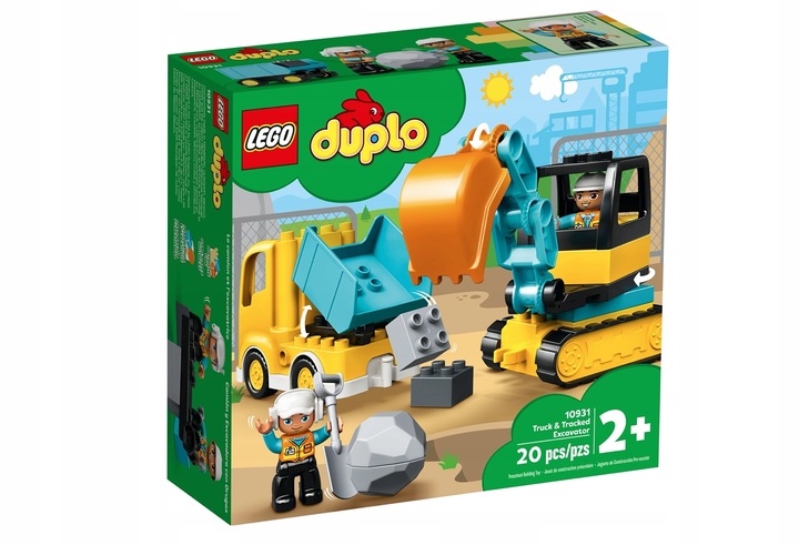 KLOCKI LEGO DUPLO CIEŻARÓWKA KOPARKA BUDOWA PREZENT DLA 2,3,4 LATKA