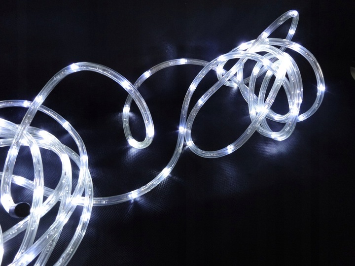 WĄŻ Świetlny 50m LED LAMPKI CHOINKOWE BIAŁY ZIMNY