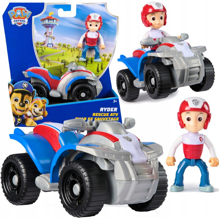 PSI PATROL RYDER QUAD ATV POJAZD RATUNKOWY + FIGURKA ZESTAW ECO