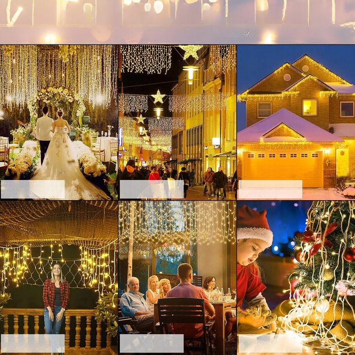 SOPLE 500 LED ŚWIATEŁKA LAMPKI CHOINKOWE ZEWNĘTRZNE WEWNĘTRZNE ŚWIĄTECZNE