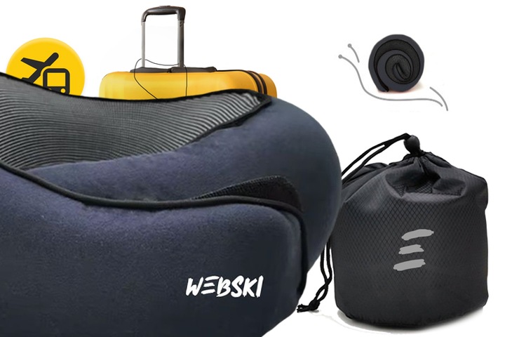 PODRÓŻNA PODUSZKA POD SZYJE KARK WYGODNA DO SPANIA W SAMOLOCIE AUTOKARZE