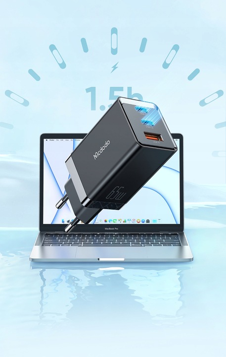 MCDODO GaN 5 PRO SZYBKA ŁADOWARKA USB-C USB-A 65W