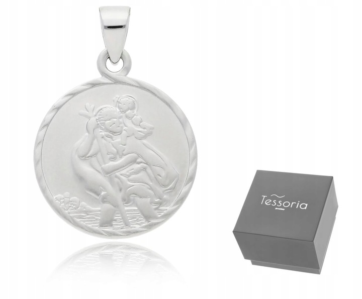 Medalik Srebrny ze Św. Krzysztofem Patron Kierowców Wisiorek pr.925