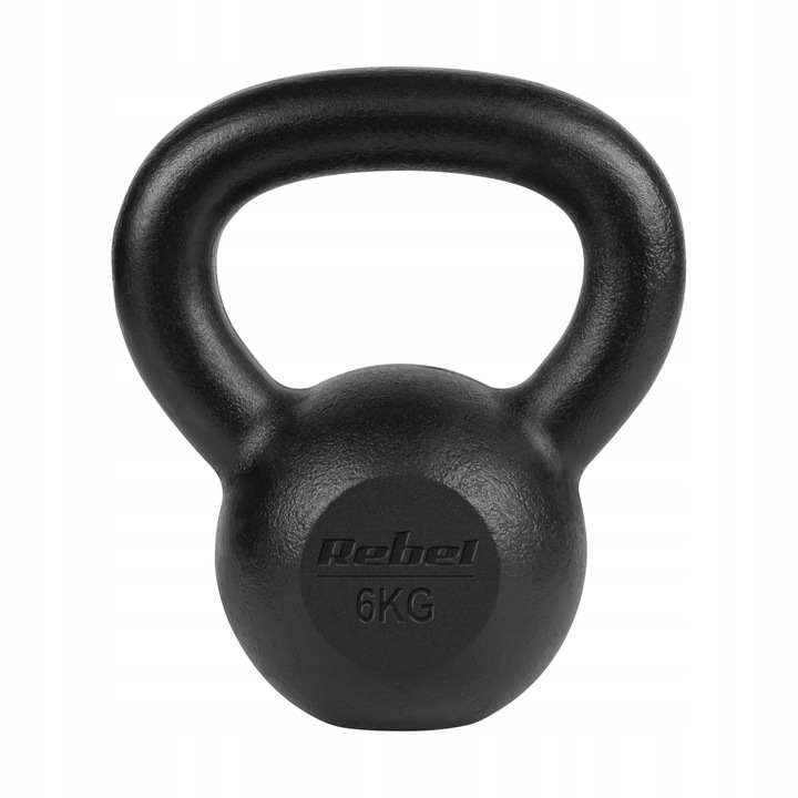Kettlebell żeliwny 6kg kettle hantel obciążenie odważnik do ćwiczeń Rebel