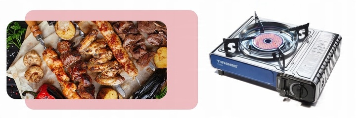 Kuchenka turystyczna Tiross TS-266 ceramiczny palnik srebrna 1650 W