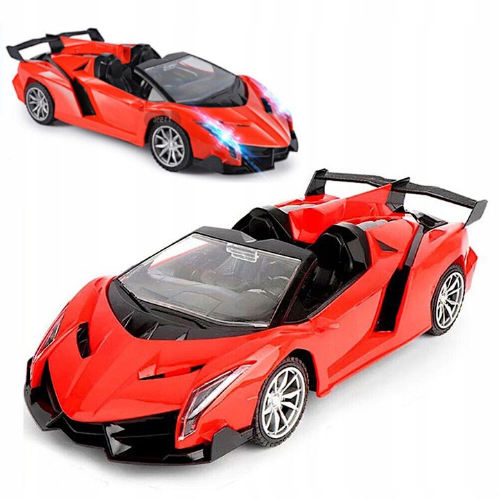 SAMOCHÓD ZDALNIE STEROWANY AUTO NA PILOTA RC POJAZD DLA DZIECKA LED PREZENT