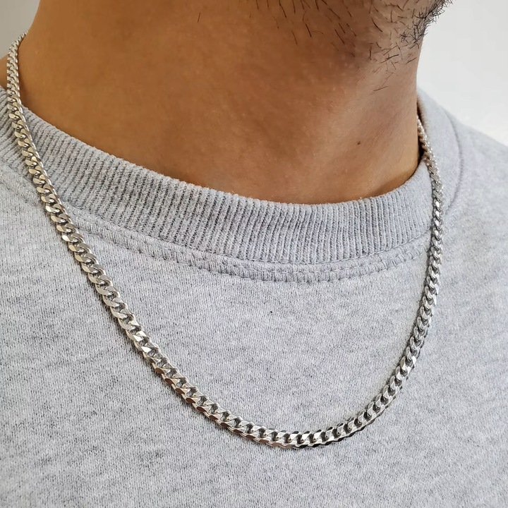 ŁAŃCUCH Srebrny Męski Łańcuszek SREBRO pr.925 4,5mm Pancerka + GRATIS