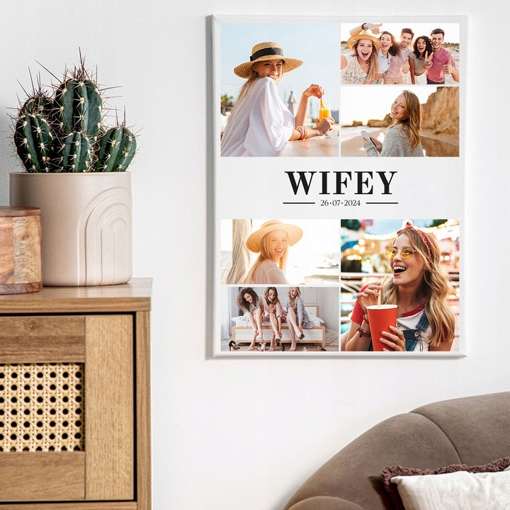 Obraz na płótnie 30x40 dowolne zdjęcie z NADRUKIEM PREZENT dla PANNY MŁODEJ