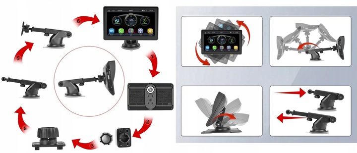 Ekran Monitor Radio Nawigacja Rejestrator 4K Kamera Android Auto CarPlay