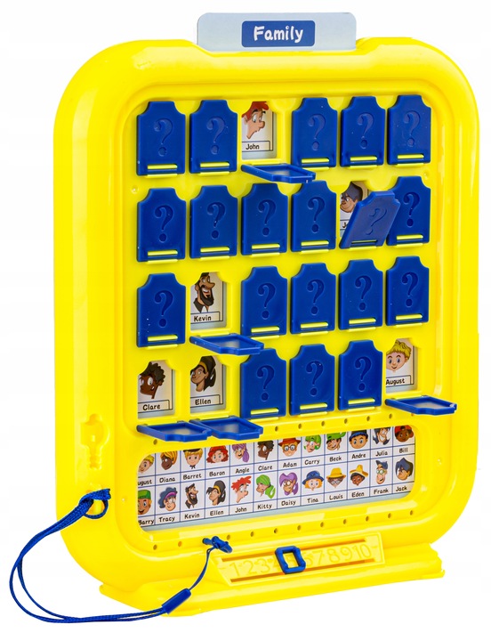 Gra Rodzinna Pamięciowa Edukacyjna "Zgadnij Kto?" 4 Plansze Tablica Karty