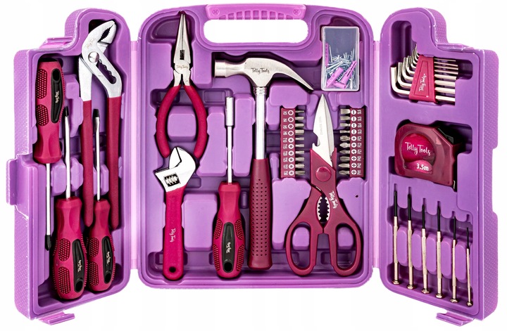 ZESTAW RÓŻOWYCH NARZĘDZI DLA SAMODZIELNYCH KOBIET 135 ELEMENTÓW NA PREZENT