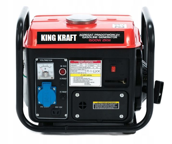 AGREGAT PRĄDOTWÓRCZY 1500W 2KM GENERATOR 230V 12V