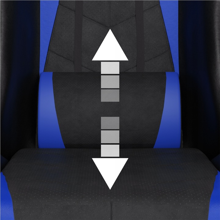 FOTEL GAMINGOWY CYBER CHAIRS X-POWER BLUE - BIUROWY Z MASAŻEM I PODNÓŻKIEM