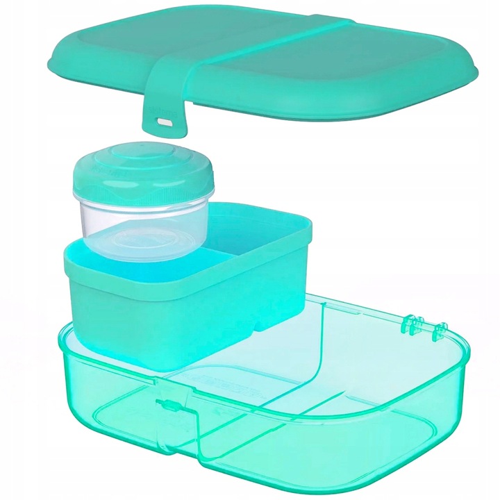 LUNCH BOX ŚNIADANIÓWKA Z PRZEGRÓDKAMI SISTEMA BOX POJEMNIK JEDZENIE 1100ml