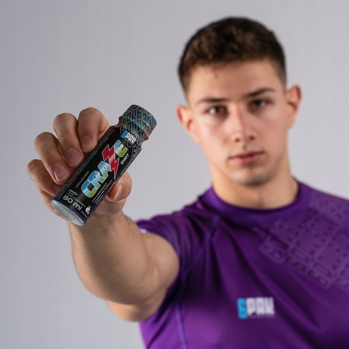 Przedtreningówka SHOT CRAZE Ultra Mocna Kofeina Beta-Alanina Tauryna Siła