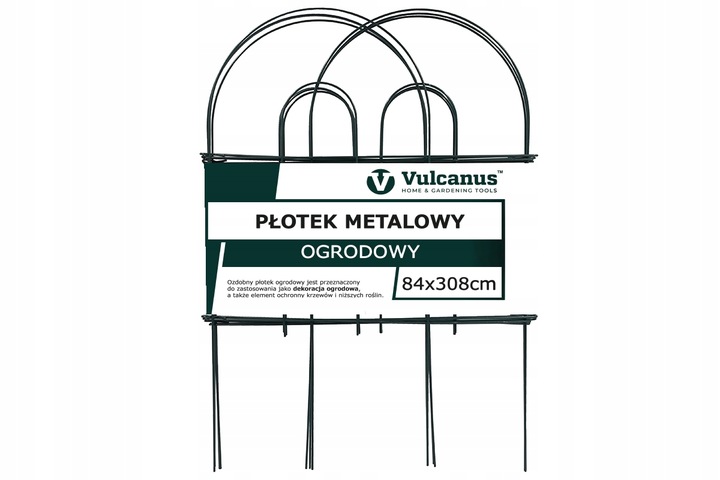 Ozdobny Płotek Ogrodowy 83cm Metal Rabatowy Do Ochrony Krzewów Roślin 308cm