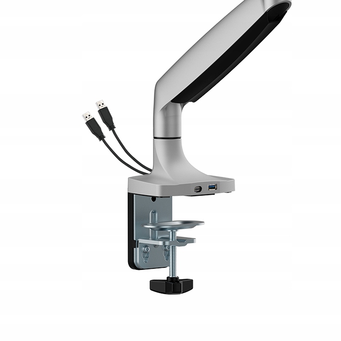 Uchwyt Uniwersalny Ramię na Monitor Spacetronik SPAS110S Srebrny USB A i C