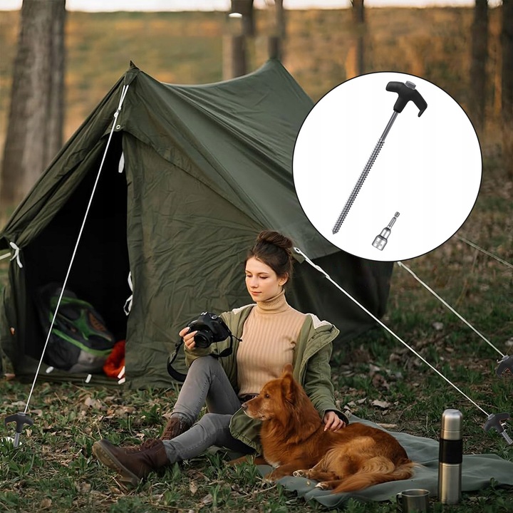 SZPILKI NAMIOTOWE DO NAMIOTU MIKADO DŁUGIE 25CM KOMPLET 12 SZT