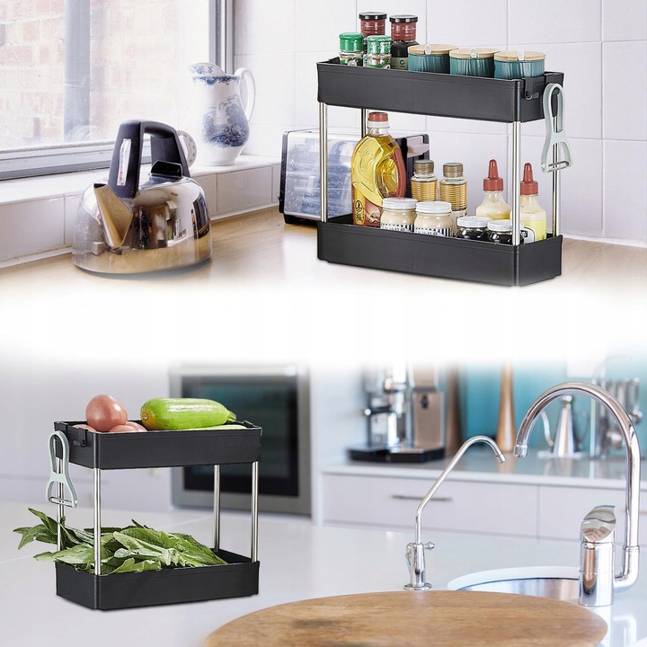 DUŻA PÓŁKA ŁAZIENKOWA KUCHENNA SZAFKA NA KÓŁKACH REGAŁ 4 POZIOMOWY WÓZEK