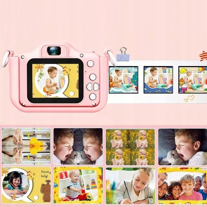 Aparat cyfrowy fotograficzny dla dzieci KOTEK gry prezent zabawa kamera
