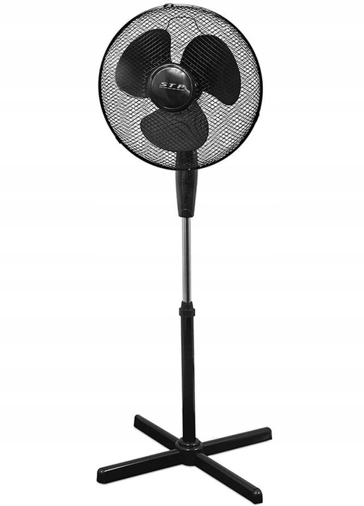 STP FF-40B3 MOCNY WENTYLATOR PODŁOGOWY 40W 40CM REGULOWANY 126CM CZARNY ALU