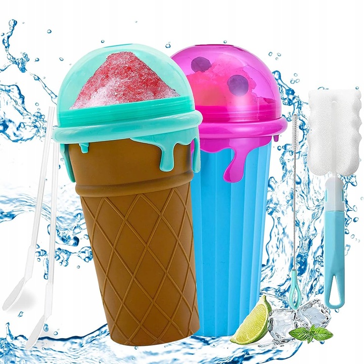 2X kubek Do Robienia Lodów Slushy na prezent 500ml